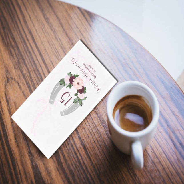 Servilleta De Papel Floral Western Horseshoe Quinceanera Napkins (Subido por el creador)