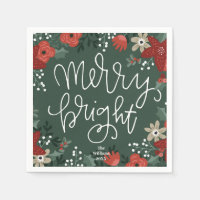 Florales de Navidad Verde y Blanco Rojo con Fechas