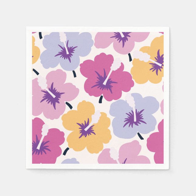 Servilleta De Papel Florales en negrita multicolor (Anverso)