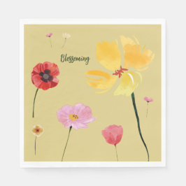 Servilleta De Papel Floreciendo