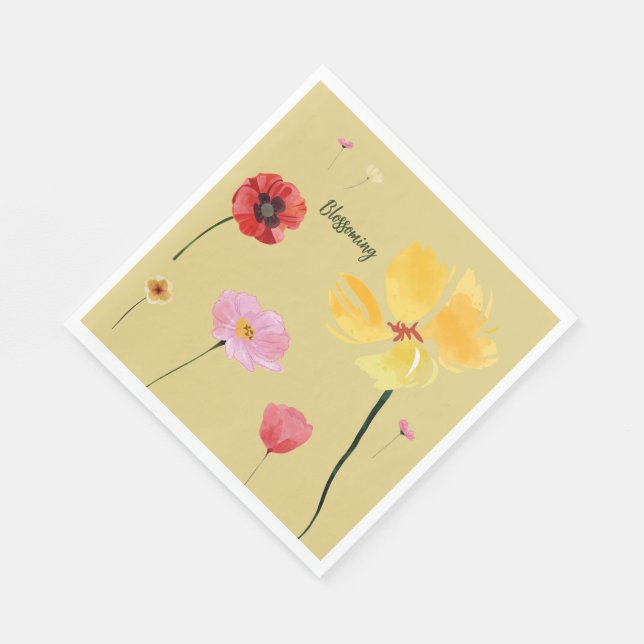 Servilleta De Papel Floreciendo (Esquina)