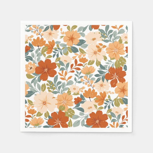 Servilleta De Papel Florecimiento otoñal - Parada de jardines otoñales (Anverso)