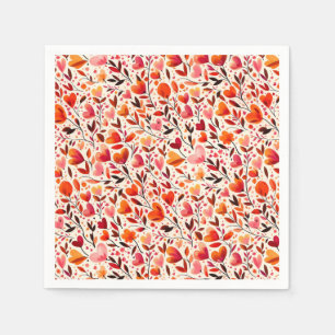 Servilleta De Papel Florecimiento Romántico: Día de San Valentín