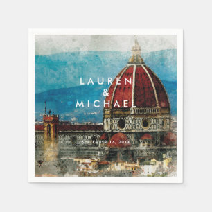 Servilleta De Papel Florence italy pintorescas toallas de boda de vera