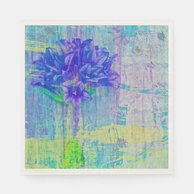 Servilleta De Papel Florencia en violeta azul (Anverso)