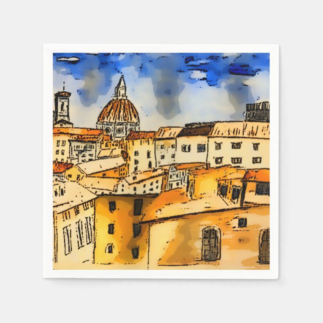 Servilleta De Papel Florencia Italia (Anverso)
