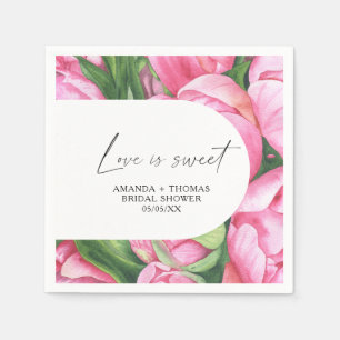 Servilleta De Papel Flores acuáticas - Ducha de novia