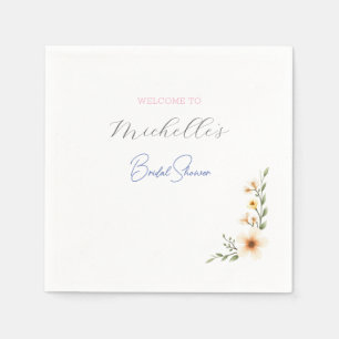 Servilleta De Papel Flores acuáticas, suave ducha de novia