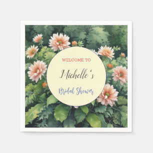 Servilleta De Papel Flores acuáticas, suave ducha de novia