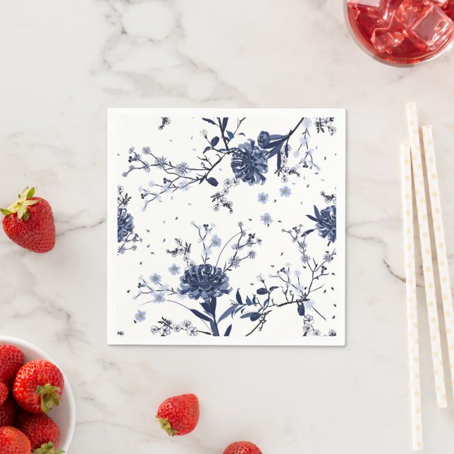 Servilleta De Papel Flores azules (In situ)