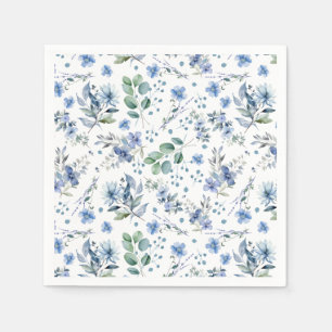 Servilleta De Papel Flores azules