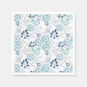Servilleta De Papel Flores azules claras