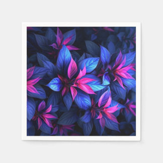 Servilleta De Papel Flores azules y moradas