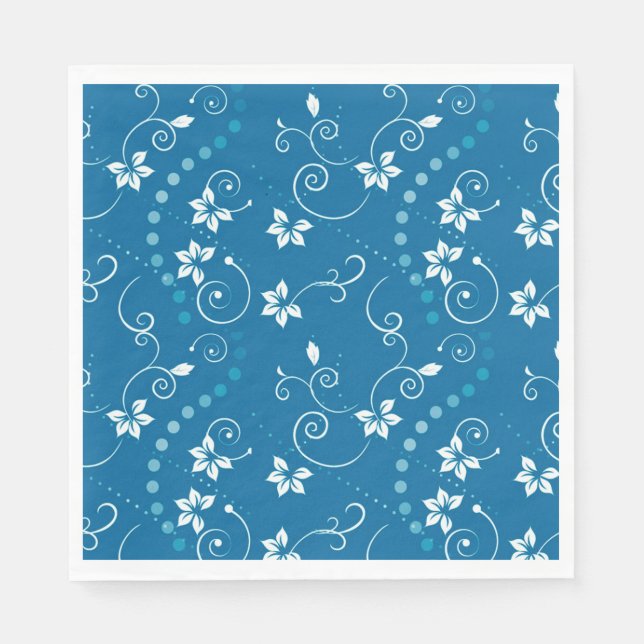 Servilleta De Papel Flores, batidos y puntos de polka (Anverso)