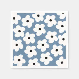 Servilleta De Papel Flores blancas retro