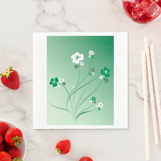 Servilleta De Papel Flores Blancas Y Verdes (Subido por el creador)