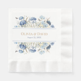 Servilleta De Papel Flores Bodas Napkins Blue Boho Garden