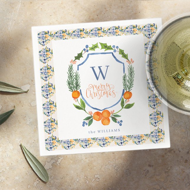 Servilleta De Papel Flores Botánicas de Cítricos de Invierno | Follaje (Subido por el creador)