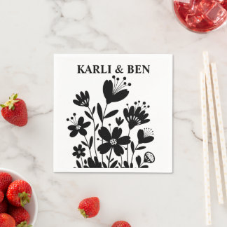 Servilleta De Papel Flores caprichosas