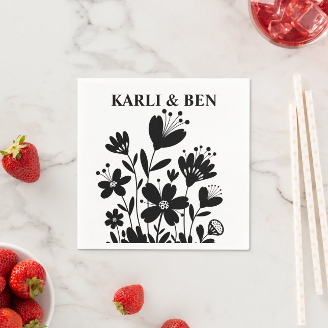 Servilleta De Papel Flores caprichosas (In situ)