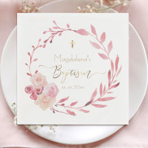 flores coronaron el bautismo