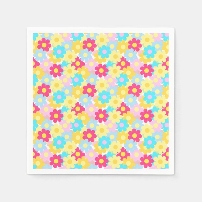 Servilleta De Papel Flores cortas (Anverso)