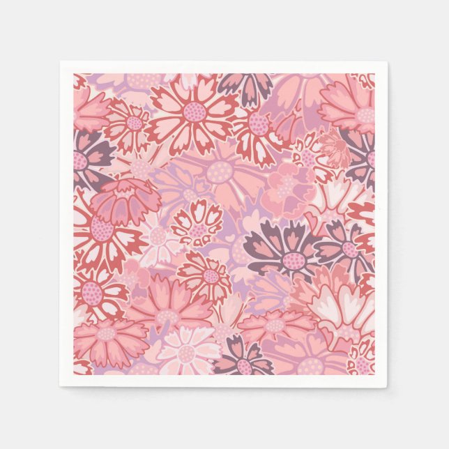 Servilleta De Papel Flores cosmos (Anverso)