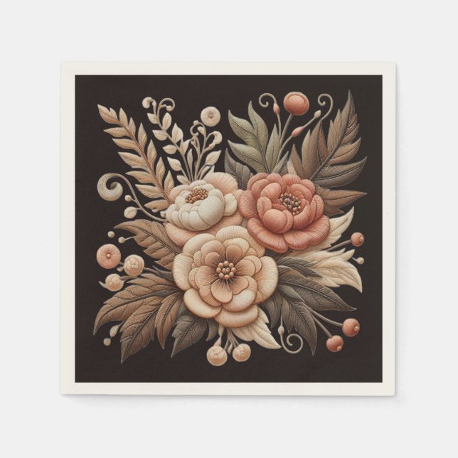 Servilleta De Papel Flores Country Western (Anverso)