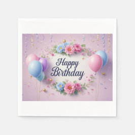 Servilleta De Papel Flores cumpleaños lujo elegante extravagante