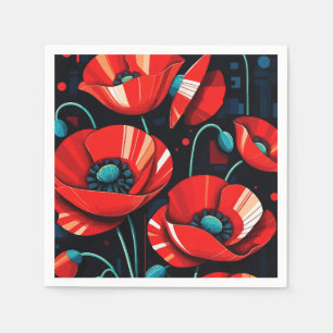 Servilleta De Papel flores de amapola Papaver