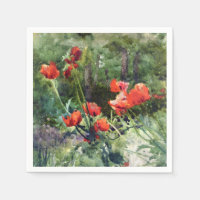 Flores de amapola rojas (por Mildred Anne Butler)
