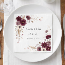 Flores de Anémona de Boda Burgundy Crema