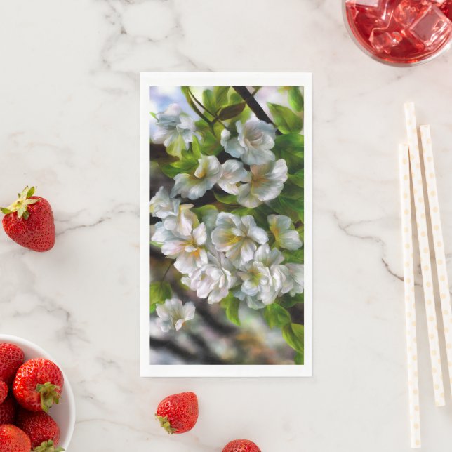 Servilleta De Papel Flores de Apple (In situ)