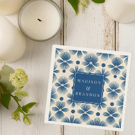 Servilleta De Papel Flores de bodas de mediados del siglo | Impresión 