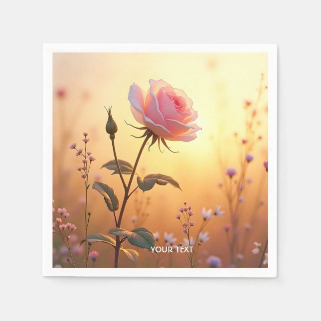 Servilleta De Papel Flores de campo de Rosa grata (Anverso)