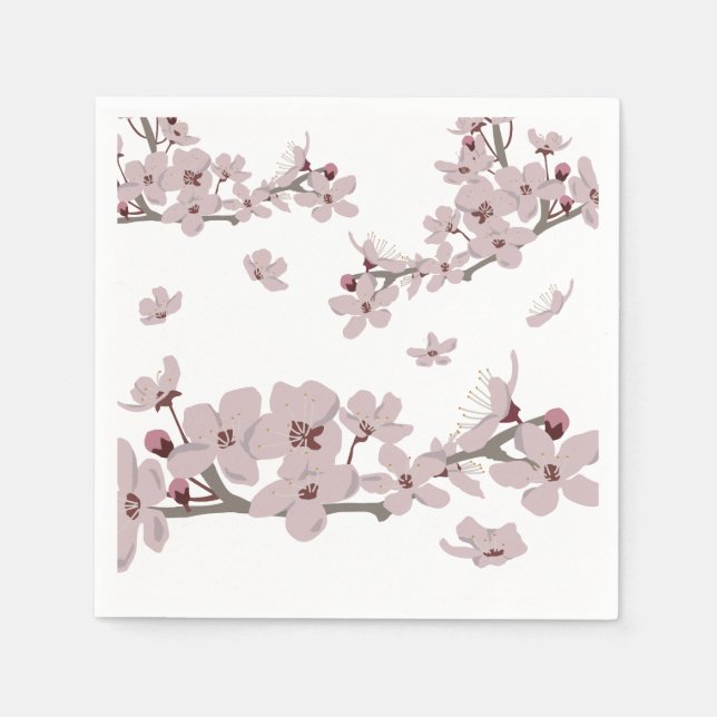 Servilleta De Papel Flores de cerezo flotantes (Anverso)