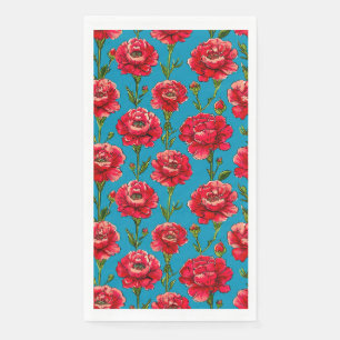 Servilleta De Papel Flores de Clavel