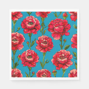 Servilleta De Papel Flores de Clavel