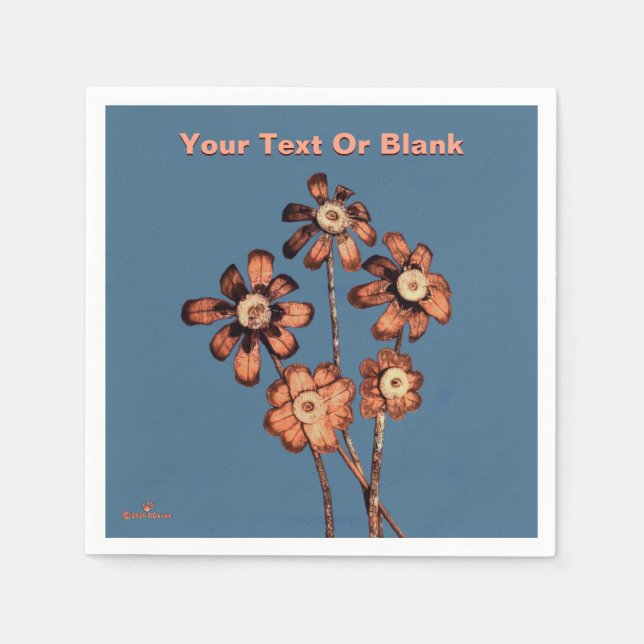 Servilleta De Papel Flores de cono de pino (Anverso)