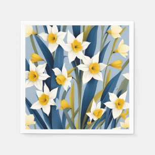 Servilleta De Papel Flores de Daffodil contemporáneas