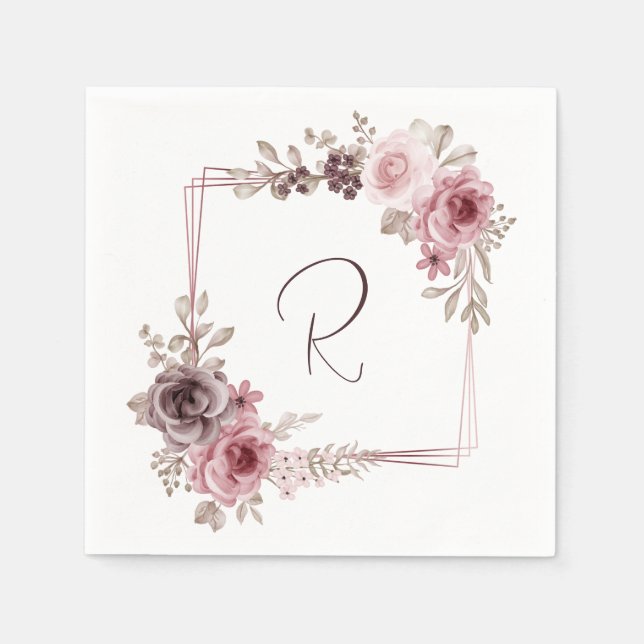 Servilleta De Papel Flores de época (Anverso)