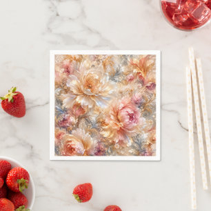 Servilleta De Papel Flores de Fantasía de Lujo