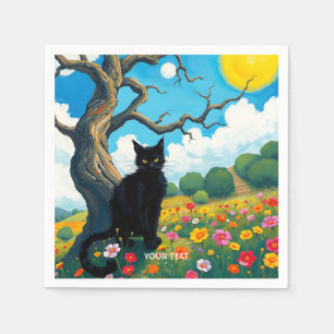 Servilleta De Papel Flores de gato de árbol graso
