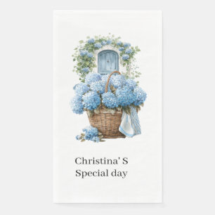 Servilleta De Papel flores de hortensias flora florista amante acuarel