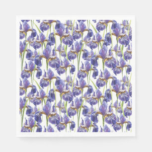 Servilleta De Papel Flores de iris morado