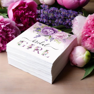 Servilleta De Papel Flores De Jardín Púrpura Y Rosa Chica De Ducha Bri