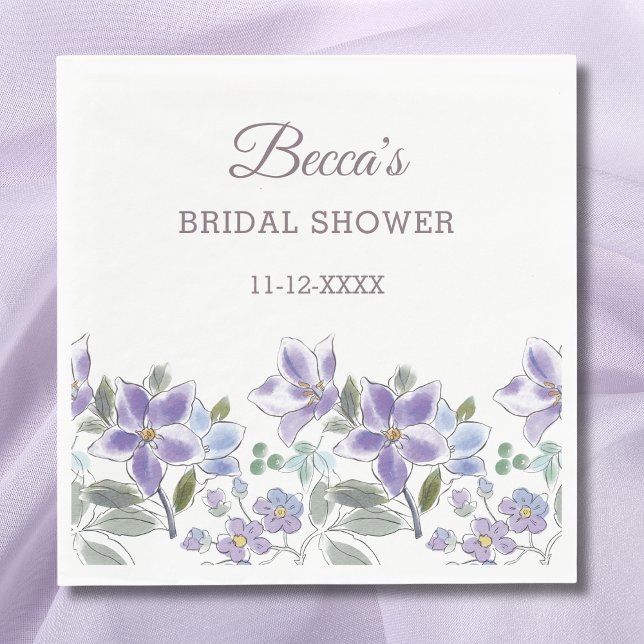 Servilleta De Papel Flores de Lilac Femeninas Ducha Bridal (Subido por el creador)