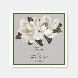 Servilleta De Papel Flores de Magnolia elegantes