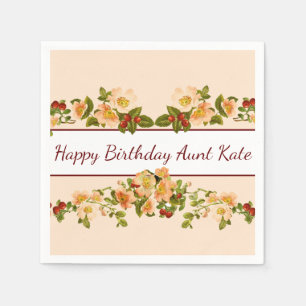 Servilleta De Papel Flores de Manzana y Bayas Femenino