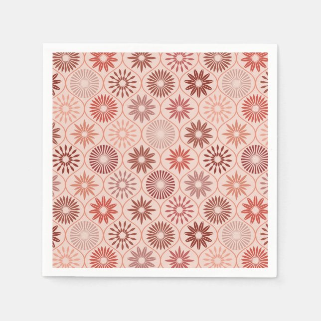 Servilleta De Papel Flores de Ogee Boho (Anverso)